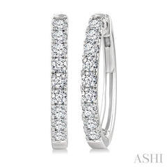 ASHI Diamond Fashion Hoop Earrings 624H1PPFGERWG