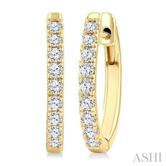 ASHI Diamond Fashion Hoop Earrings 624H3PPFGERYG