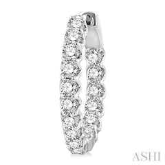 ASHI Inside-Out Diamond Hoop Earrings 625D0PPFGERWG-2.00