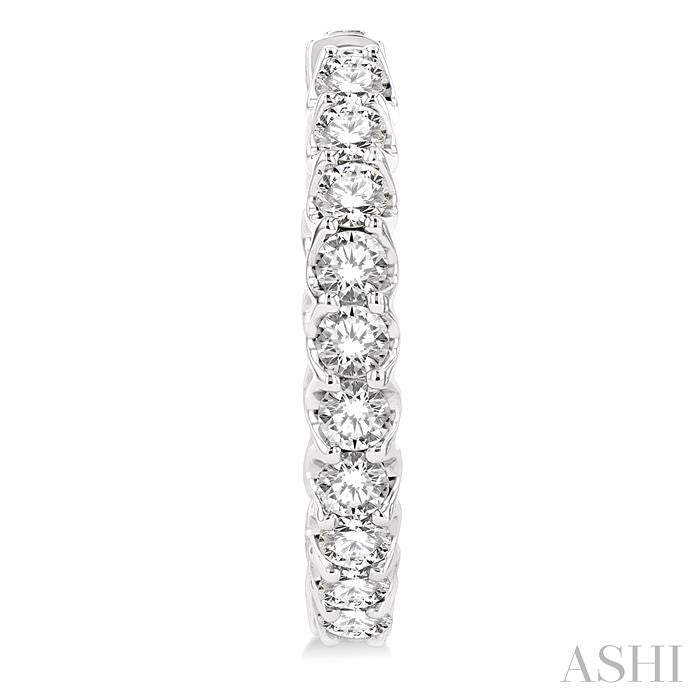 ASHI Inside-Out Diamond Hoop Earrings 625D0PPFGERWG-2.00