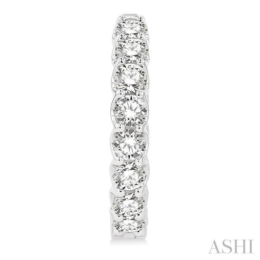 ASHI Inside-Out Diamond Hoop Earrings 625D0PPFGERWG-3.00
