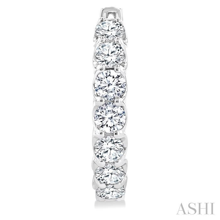 ASHI Inside-Out Diamond Hoop Earrings 625D0PPFGERWG-4.00