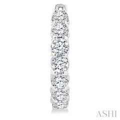 ASHI Inside-Out Diamond Hoop Earrings 625D0PPFGERWG-4.00