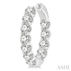 ASHI Inside-Out Diamond Hoop Earrings 625D0PPFGERWG-5.00