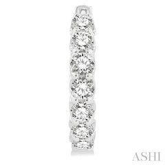 ASHI Inside-Out Diamond Hoop Earrings 625D0PPFGERWG-5.00