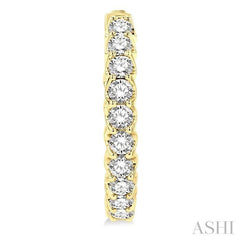 ASHI Inside-Out Diamond Hoop Earrings 625D0PPFGERYG-2.00