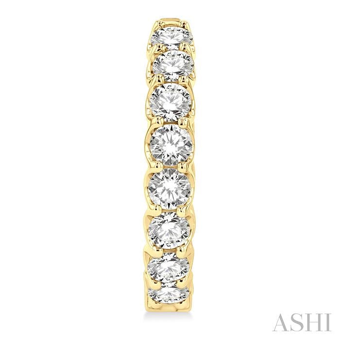 ASHI Inside-Out Diamond Hoop Earrings 625D0PPFGERYG-3.00