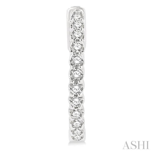 ASHI Inside-Out Diamond Hoop Earrings 625D1PPFGERWG