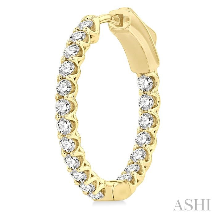 ASHI Inside-Out Diamond Hoop Earrings 625D1PPFGERYG