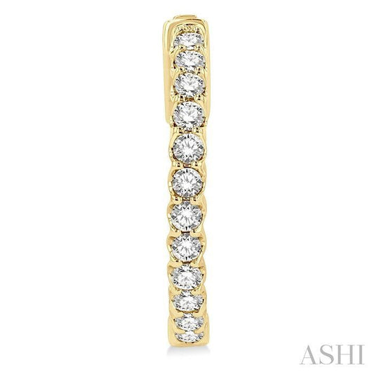 ASHI Inside-Out Diamond Hoop Earrings 625D1PPFGERYG