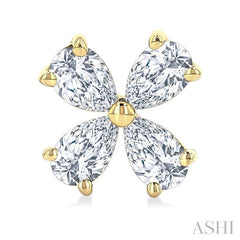 ASHI Floral Diamond Stud Earrings 625G3PPFGERYG