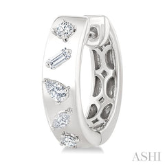 ASHI Mixed Shape Diamond Fashion Hoop Earrings 625J5PPFGERWG