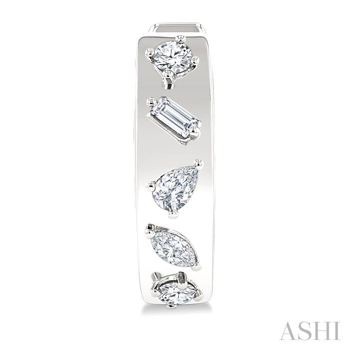 ASHI Mixed Shape Diamond Fashion Hoop Earrings 625J5PPFGERWG