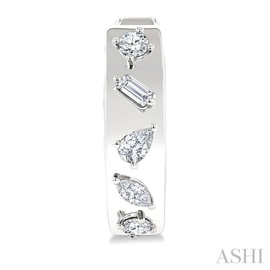 ASHI Mixed Shape Diamond Fashion Hoop Earrings 625J5PPFGERWG