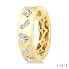ASHI Mixed Shape Diamond Fashion Hoop Earrings 625J5PPFGERYG