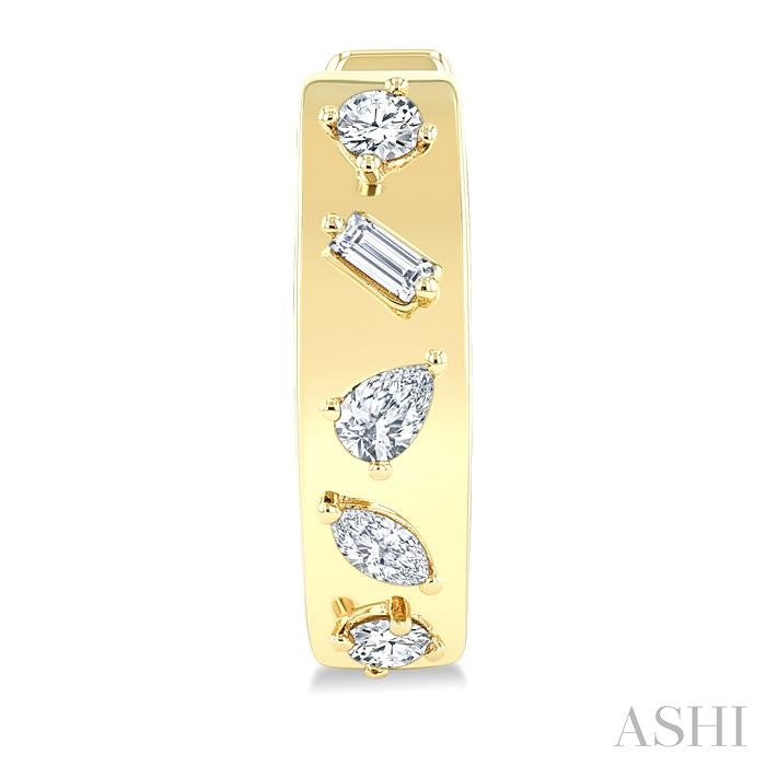 ASHI Mixed Shape Diamond Fashion Hoop Earrings 625J5PPFGERYG