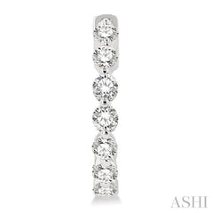 ASHI Inside-Out Diamond Round Hoop Earrings 626D0PPFGERWG-2.00