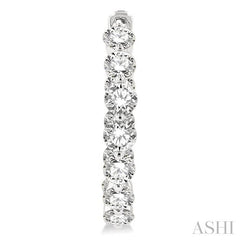 ASHI Inside-Out Diamond Round Hoop Earrings 626D0PPFGERWG-4.00