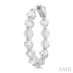 ASHI Inside-Out Diamond Round Hoop Earrings 626D0PPFGERWG-5.00