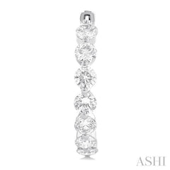ASHI Inside-Out Diamond Round Hoop Earrings 626D0PPFHERWG-5.00