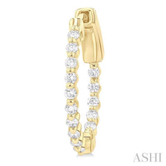 ASHI Inside-Out Diamond Round Hoop Earrings 626D3PPFGERYG