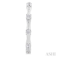 ASHI Diamond Fashion Bamboo Half Hoop Earrings 626F5PPFGERWG