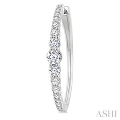 ASHI Graduated Riviera Diamond Hoop Earrings 626H0PPFGERWG-1.50