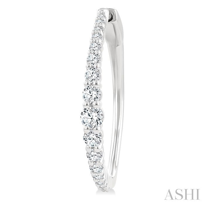 ASHI Graduated Riviera Diamond Hoop Earrings 626H1PPFGERWG