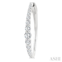 ASHI Graduated Riviera Diamond Hoop Earrings 626H1PPFGERWG