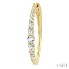 ASHI Graduated Riviera Diamond Hoop Earrings 626H1PPFGERYG