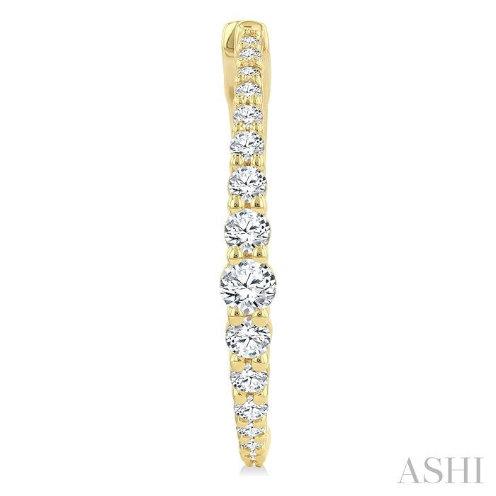 ASHI Graduated Riviera Diamond Hoop Earrings 626H1PPFGERYG