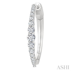 ASHI Graduated Riviera Diamond Hoop Earrings 626H2PPFGERWG