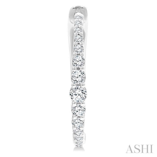 ASHI Graduated Riviera Diamond Hoop Earrings 626H3PPFGERWG
