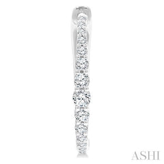 ASHI Graduated Riviera Diamond Hoop Earrings 626H3PPFGERWG