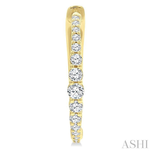 ASHI Graduated Riviera Diamond Hoop Earrings 626H3PPFGERYG