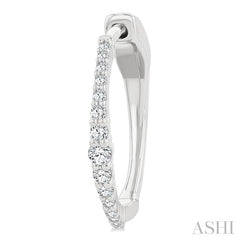 ASHI Graduated Riviera Diamond Hoop Earrings 626H6PPFGERWG
