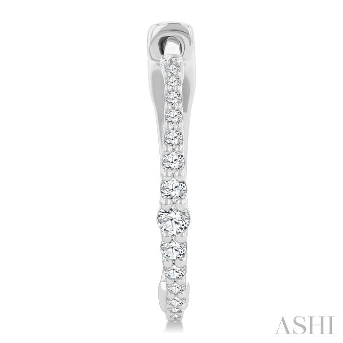 ASHI Graduated Riviera Diamond Hoop Earrings 626H6PPFGERWG