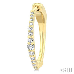 ASHI Graduated Riviera Diamond Hoop Earrings 626H6PPFGERYG