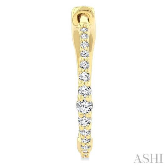 ASHI Graduated Riviera Diamond Hoop Earrings 626H6PPFGERYG