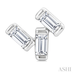 ASHI Scatter Baguette Petite Diamond Fashion Earrings 626J7PPTGERWG