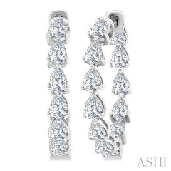ASHI Inside-Out Pear Shape Diamond Hoop Earrings 627E0PPFGERWG-2.60