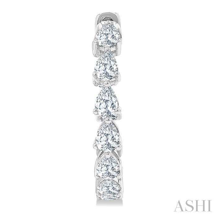 ASHI Inside-Out Pear Shape Diamond Hoop Earrings 627E0PPFGERWG-2.60