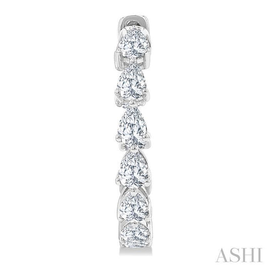 ASHI Inside-Out Pear Shape Diamond Hoop Earrings 627E0PPFGERWG-2.60