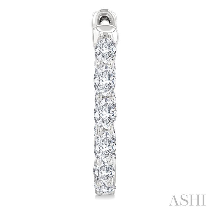 ASHI Oval Shape Inside-Out Diamond Fashion Hoop Earrings 627H0PPFGERWG-OV-2.0