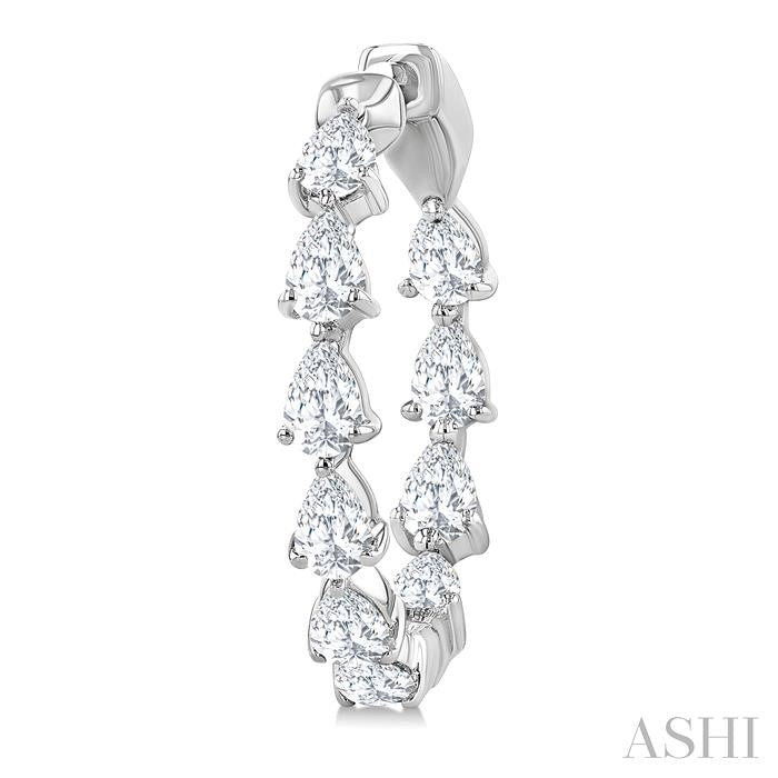 ASHI Pear Shape Inside-Out Diamond Fashion Hoop Earrings 627H0PPFGERWG-PR-2.0
