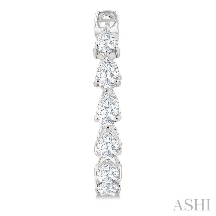 ASHI Pear Shape Inside-Out Diamond Fashion Hoop Earrings 627H0PPFGERWG-PR-2.0