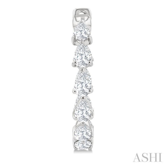 ASHI Pear Shape Inside-Out Diamond Fashion Hoop Earrings 627H0PPFGERWG-PR-2.0