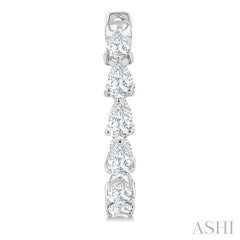ASHI Pear Shape Inside-Out Diamond Fashion Hoop Earrings 627H0PPFGERWG-PR-2.0