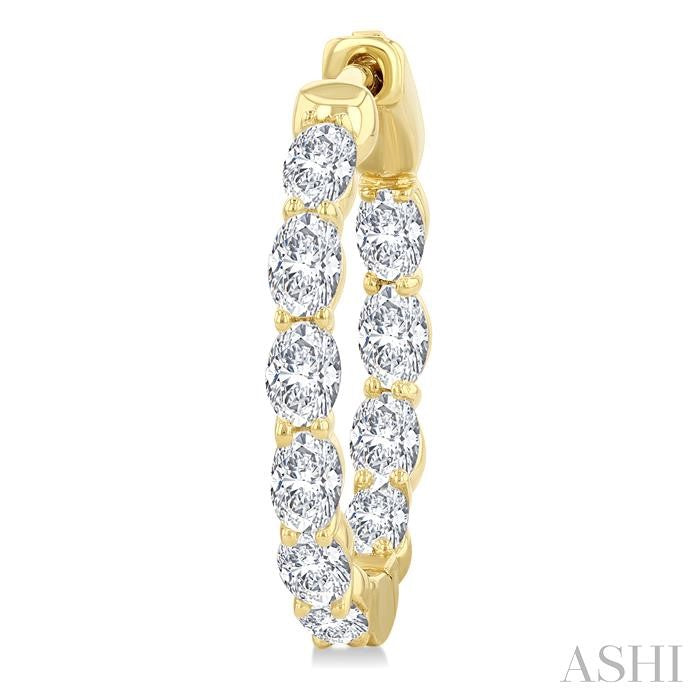ASHI Oval Shape Inside-Out Diamond Fashion Hoop Earrings 627H0PPFGERYG-OV-2.0