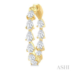 ASHI Pear Shape Inside-Out Diamond Fashion Hoop Earrings 627H0PPFGERYG-PR-2.0